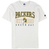 STARTER Mens Green Bay Packers Graphic T-Shirt, White, Large - 4 of 4