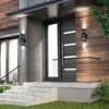 Rennnsan Evonelle 13"H Hardwired Cylinder Aluminum Modern LED Dimmable Outdoor Wall Sconce in Black - 2 of 4
