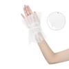 INSPIRE CHIC Women's Lace Fingerless Wrist Length Wedding Elegant White Ruffled Floral Gloves 1 Pair - 3 of 4