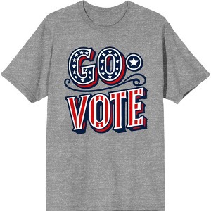 Go Vote! Adult Crew Neck Short Sleeve Tee - 1 of 2
