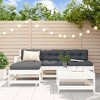 vidaXL Patio Lounge Set with Cushions Outdoor Conversation Set Solid Wood - White Pine - 2 of 4