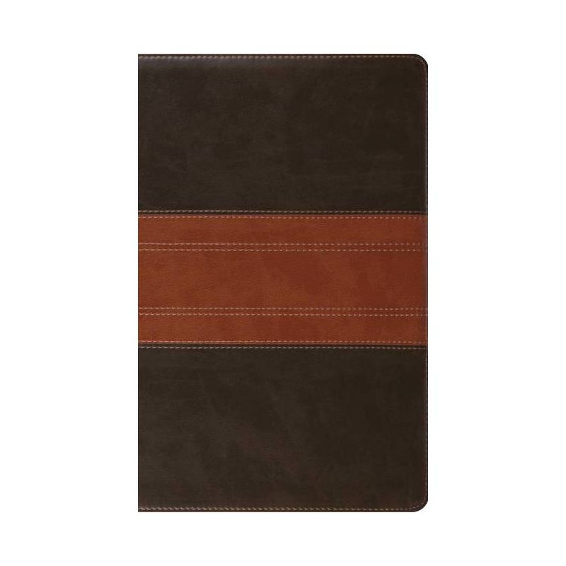 ESV Large Print Personal Size Bible (Trutone, Forest/Tan, Trail Design) - (Leather Bound), 1 of 2