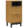 vidaXL Bedside Cabinet FLAM 15.7 in.x13.8 in.x31.5 in. Solid Wood Pine - 2 of 4