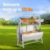 Automatic Rotisserie Grill Kit with Wind Screen, 132LBS Capacity Rotatable Pig Roaster Spit, Height Adjustable Charcoal Spit Roaster Stand - 4 of 4