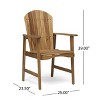 Sapphtopaz 2-Pieces Outdoor Dining Chairs Rustic Wood Patio Dining Chairs with Slatted Seating for Poolside, Balcony, Lawn - 2 of 4