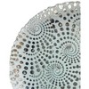 Essential Decor & Beyond 13" White Glass Charger with Gold Swirling Spirals Modern Design Set of 4 - 4 of 4