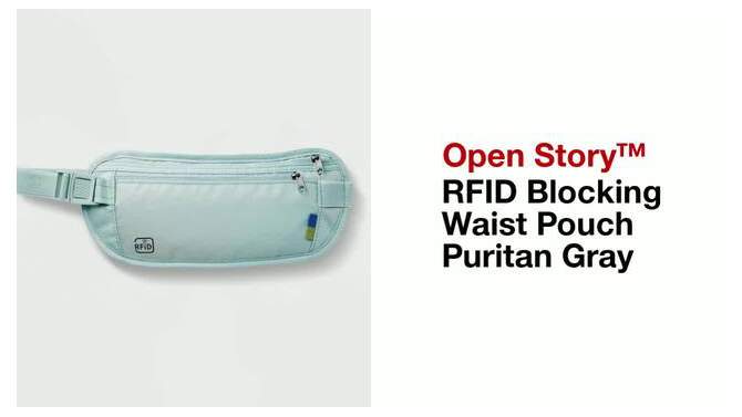RFID Blocking Waist Pouch Puritan Gray - Open Story&#8482;, 2 of 6, play video