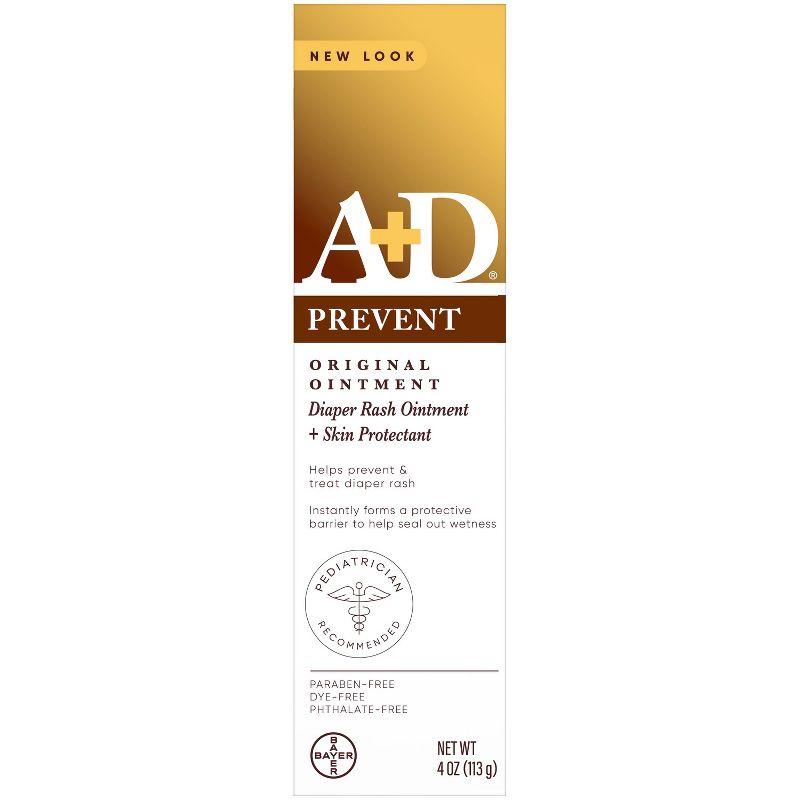 A + D Baby Diaper Rash Ointment, Baby Protectant with Vitamins A and D - 4oz, 1 of 10