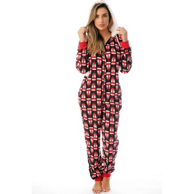 Just Love Womens One Piece Tie Dye Adult Bodysuit Faux Shearling Lined Hoody Pajamas
