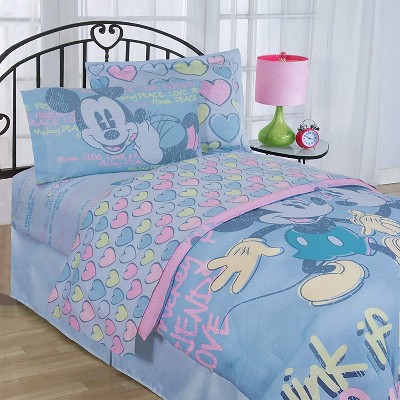 Minnie Mouse Full Bed Sheet Set, Mickey And Minnie Mouse Twin Bedding