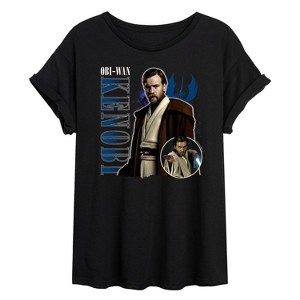 Women's - Star Wars - Obiwan Kenobi Collage Oversized Graphic T-Shirt - 1 of 4