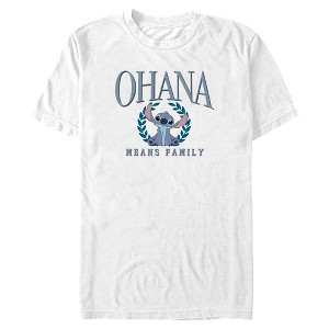 Mens Lilo & Stitch Ohana Means Family University T Shirt - 1 of 4