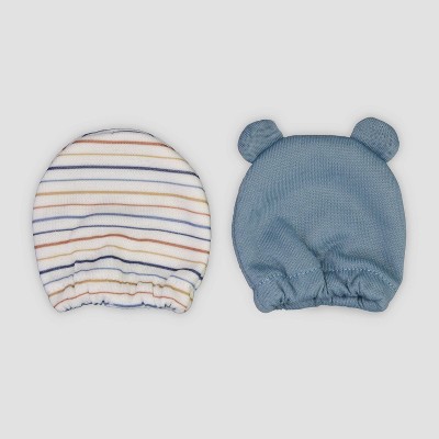 Carter's Just One You® Baby 2pk Bear Mittens - Blue/White