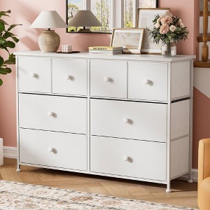 WOWLIVE 8-Drawer Dresser with Fabric Storage, Chest of Drawers for Bedroom - 1 of 4