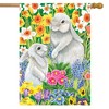 Spring Friends Bunnies House Flag Easter Floral Rabbit 28" x 40" Briarwood Lane - 2 of 4