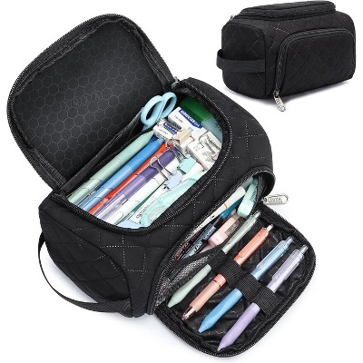 Large Capacity Pencil Case Organizer, Multifunctional Extra Big Pencil Pouch with Compartmens, Travel Simple Stationery Pen Bag