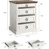 Vlsrka Farmhouse Nightstand with Hidden Storage, Charging Station, Motion Sensor LED, End Table for Bedroom - 2 of 4