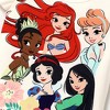 Disney Princess Cinderella  Ariel Belle Toddler Girl Character Ruffled Short-sleeve Tee Eco-Friendly Naia Fabric - 3 of 4