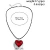 Mullike Chunky Heart Choker - Black Velvet Bow Pendant Y2K Necklace for Women - 3 of 4
