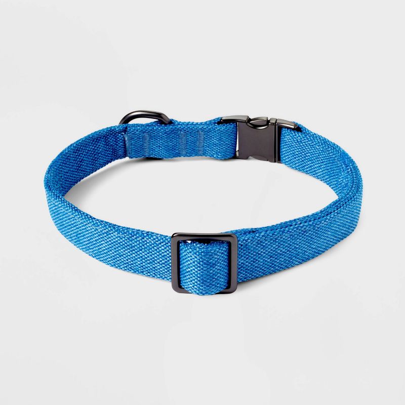 Tweed Fashion Adjustable Dog Collar - Blue - Boots & Barkley™, 3 of 5