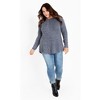 Avenue Women's Plus Size Tia Curved Hem Knit Tunic Sweater - 4 of 4