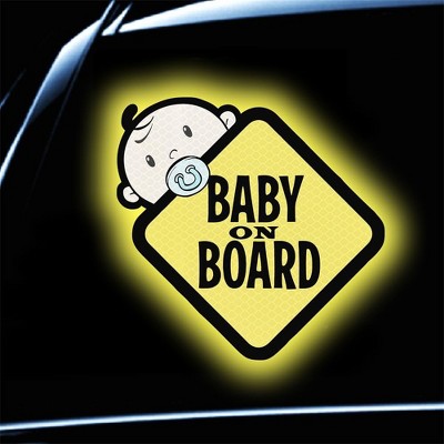 TruAIR Baby On Board Reflective Stickers (2-Pack)