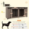 FURNIinspire Pet Crates And Houses Dog Crate Furniture With Removable Divider, Modern Dog Kennel End Table With Storage, Brown, 23.6"*70.9"*34.3" - 3 of 4