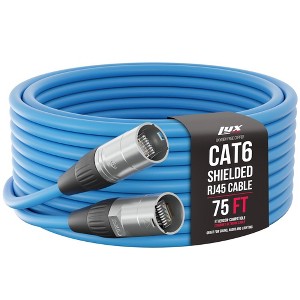 LyxPro Shielded CAT6 Ethercon Cable, Male to Male, Pro Audio & Lighting RJ45 Cable - 1 of 4