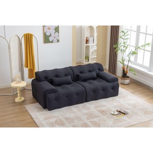 NicBex Couches for Living Room 53" Cloud Couch Large Single Sofa Chair Modern Lounge Chair Upholstered 1 Seater Sofa Couch with 1 Throw Pillow - 1 of 4