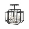 Z-Lite Titania 4 - Light Semi-Flush Mount in  Black/Brushed Nickel - 4 of 4
