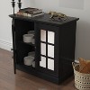 Okak Stylish Acrylic Magnetic Doors Storage Cabinet with Adjustable Shelves,Decorative Sideboard Accent Cabinet for Living Room,Hallway - 4 of 4