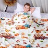 Lomsoe Christmas Throw Blanket, Cute Pumpkin Car Flannel Holiday Blankets Christmas Blanket Gifts, Home Decor Pumpkin Blanket. - 4 of 4
