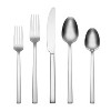 Cambridge Silversmiths 20pc Loretta Satin Flatware Set: Stainless Steel Silverware, Modern Utensil Set, Service for 4 - 2 of 4