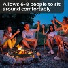 Sunnydaze Outdoor Heavy-Duty Steel Portable Large Round Four Star Cut Out Fire Pit Ring - 36" - Black - 2 of 4