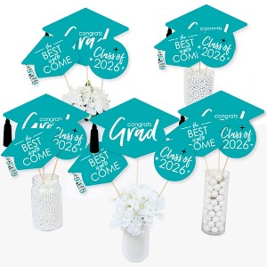 Big Dot of Happiness Teal 2026 Graduation Party Centerpiece Sticks - Table Toppers - Set of 15 - 1 of 4
