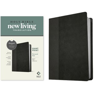 NLT Personal Size Giant Print Bible, Filament Enabled Edition (Red Letter, Leatherlike, Black/Onyx) - Large Print (Leather Bound) - 1 of 1