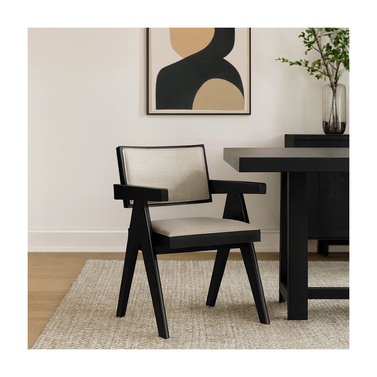 Raquel Upholstered Side Chairs, Black (Set of 2) | Alpine