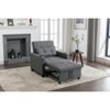LOVMOR Single/Two Pull Out Sleeper Chair Bed, Convertible Futon Sofa Chair Bed, Sofa Couch Bed with USB Ports, Pillow, Cup Holders, Side Pockets - 4 of 4