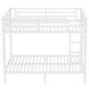 NicBex Modern Metal Frame Twin/Full over Queen Floor Bunk Bed for Teens/Adults,Simple Bed Frame with Guardrails for Bedroom,Kids Room - 3 of 4