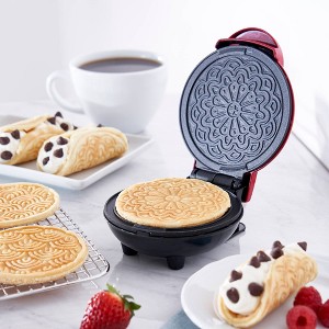 Dash Mini Pizzelle Maker - Red - 1 of 4