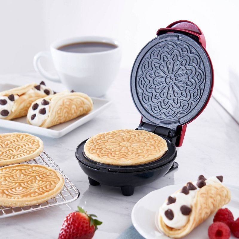 Dash Mini Pizzelle Maker - Red, 1 of 14