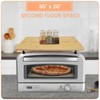 Bamboo Stovetop Cover with Removable Feet | 30x20 Inch Noodle Board, Extra Large Cutting Board with Juice Groove for Gas & Electric Stoves - 3 of 4