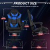 Comfortable High Back Gaming Chair with Footrest, Gaming Chair for Adults, Black Gaming Chair for Study Room or Game Room – The Pop Home - 2 of 4