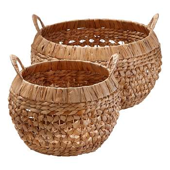 tagltd Open Weave Round Basket Set of 2