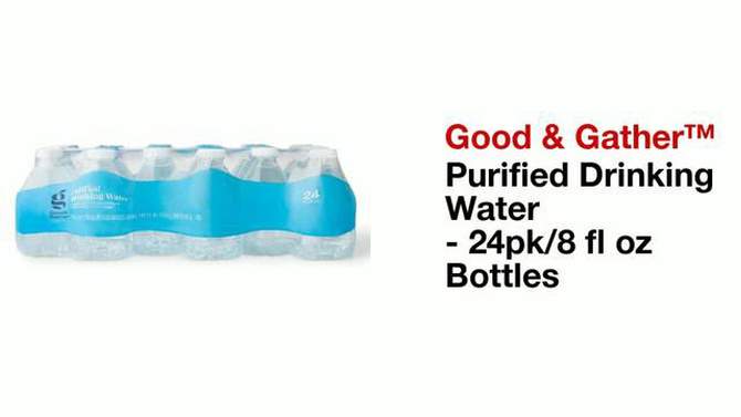 Purified Drinking Water - 24pk/8 fl oz Bottles - Good & Gather&#8482;, 2 of 5, play video