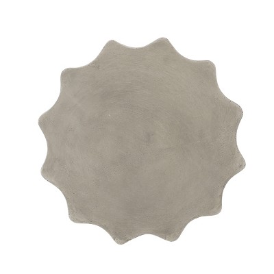 Gray Lightweight Concrete Outdoor Accent Side Table