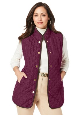 Womens plus hot sale quilted vest