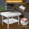 Equipment Grill Stand Table, 220 lbs Bottom Shelf | Adjustable Legs with 2" Edge Baffle | Ideal for Commercial Kitchens, Hotels, and Homes - 2 of 4