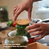 Unique Bargains Wooden Wide Mouth Mason Jar Lids with Airtight Silicone Rings 6 Pcs 72mm - 3 of 4