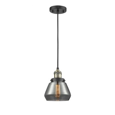 Fulton - 1 Light Cord Hung Mini Pendant In Industrial Style-10 Inches Tall and 7 Inches Wide
